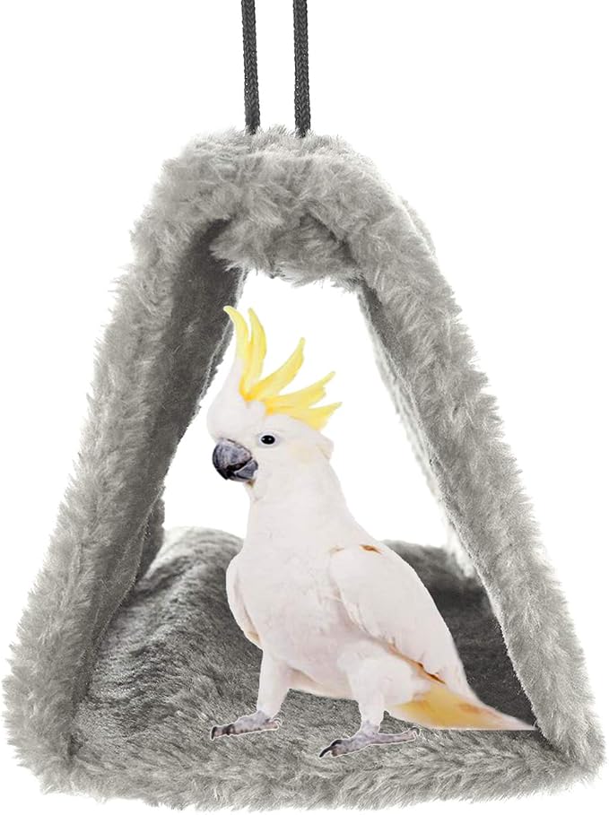 MOACC Winter Warm Bird Nest House Shed Hut Hanging Hammock Finch Cage Plush - Image 2