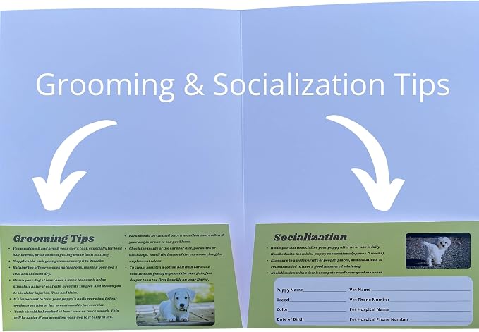 Groomers Margins Puppy Information Folders - Image 2