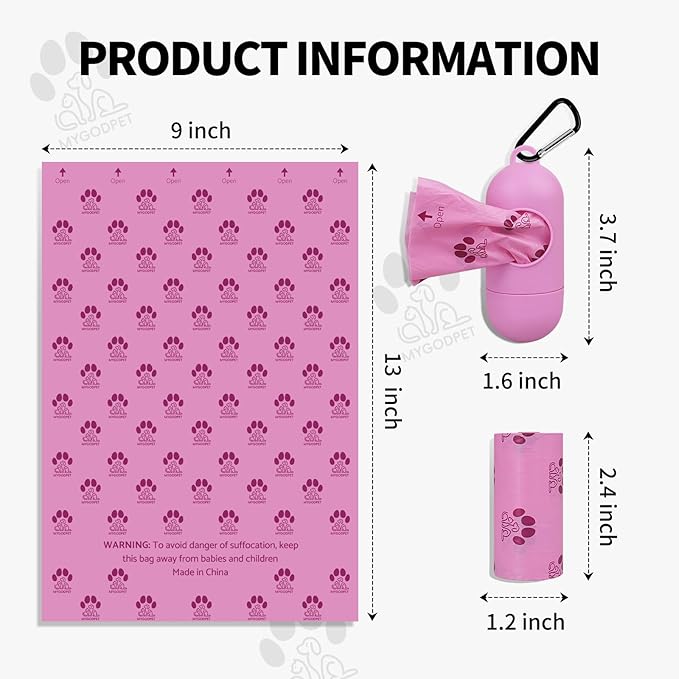 Dog Poop Bags Rolls with Dispenser 150 Count Biodegradable Bags - Image 2