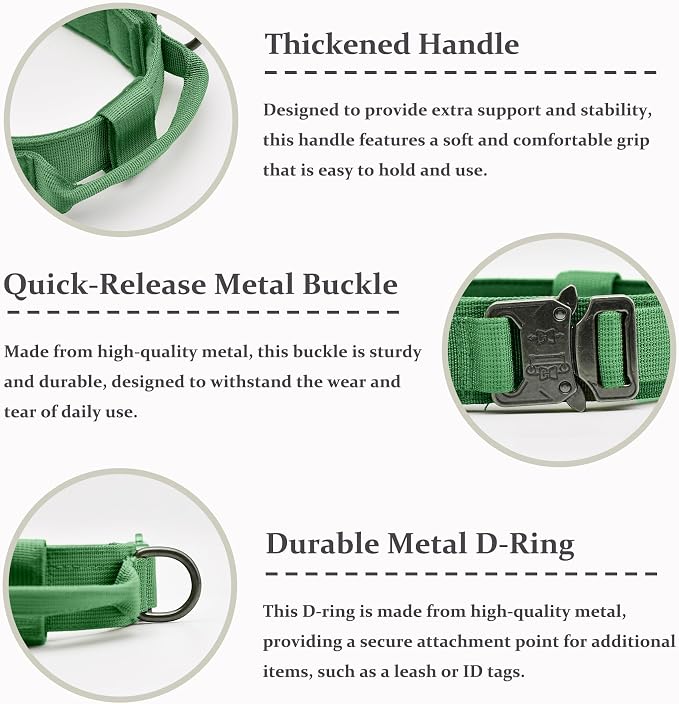 Tactical Dog Collar, Adjustable Military Training Nylon Dog Collar - Image 3