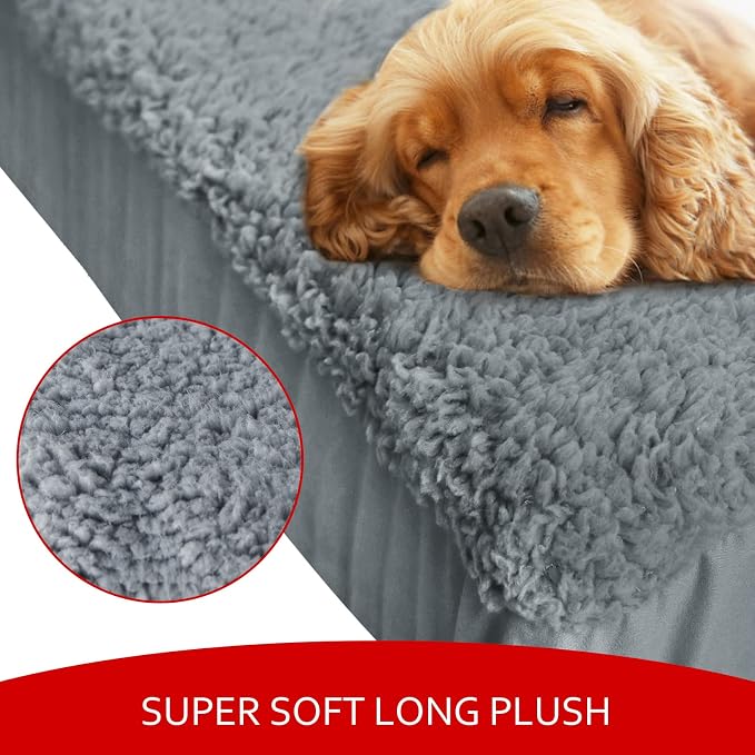 Moonsea Dog Bed Covers Soft Plush Replacement Washable, Waterproof Dog Bed - Image 2