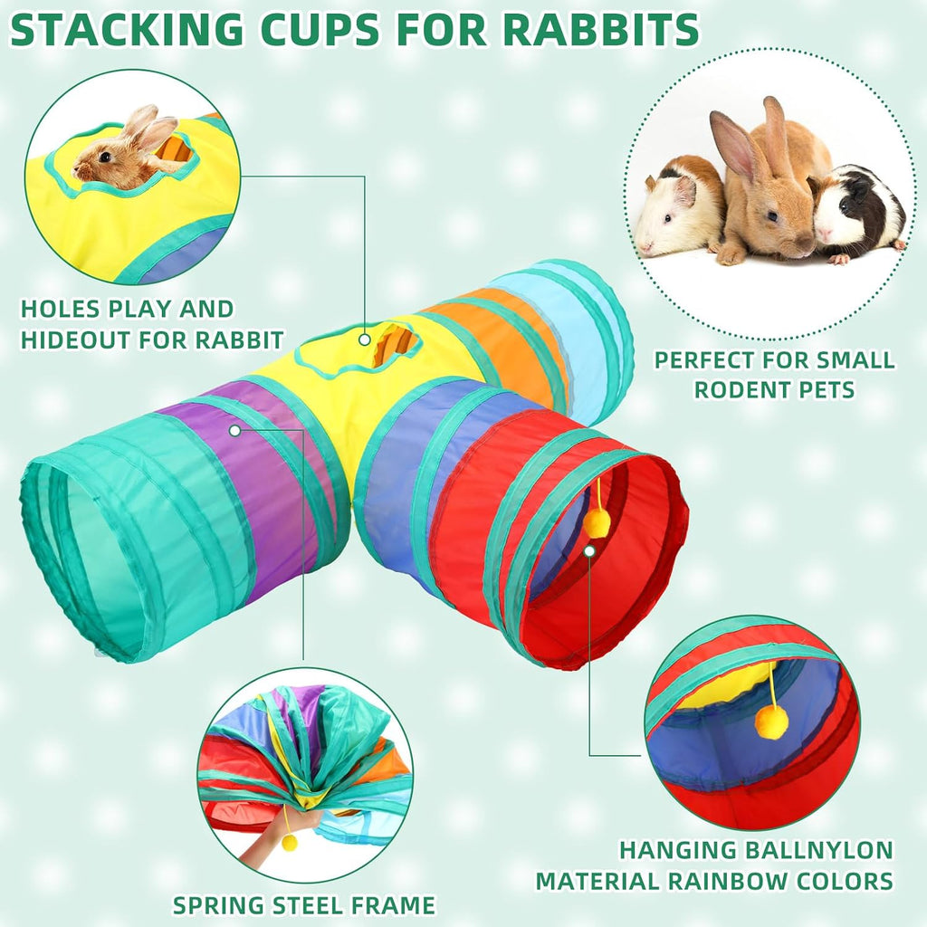 104 Pcs Rabbit Starter Kit with Playpen and Accessories - GlobalHabitat Supply
