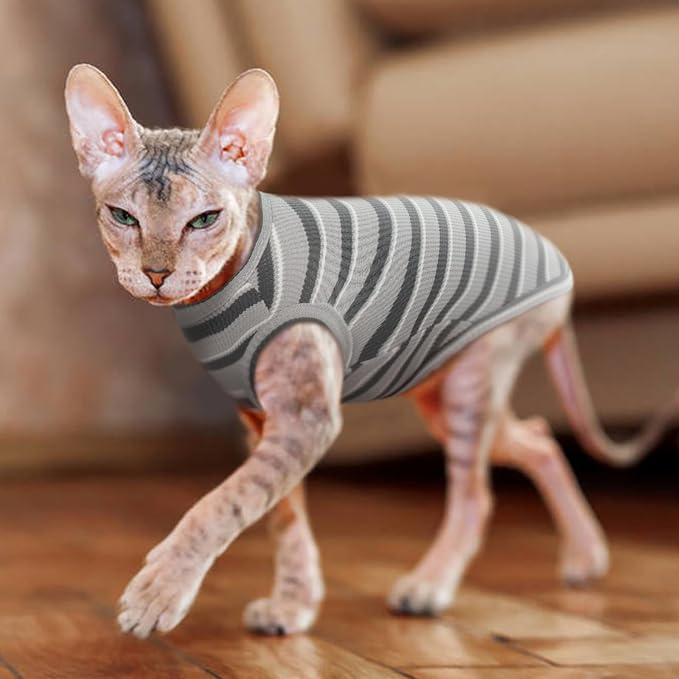 BRKURLEG Hairless Cats T Shirt, Cat Sweaters, Pullover Kitten Shirts, - Image 6