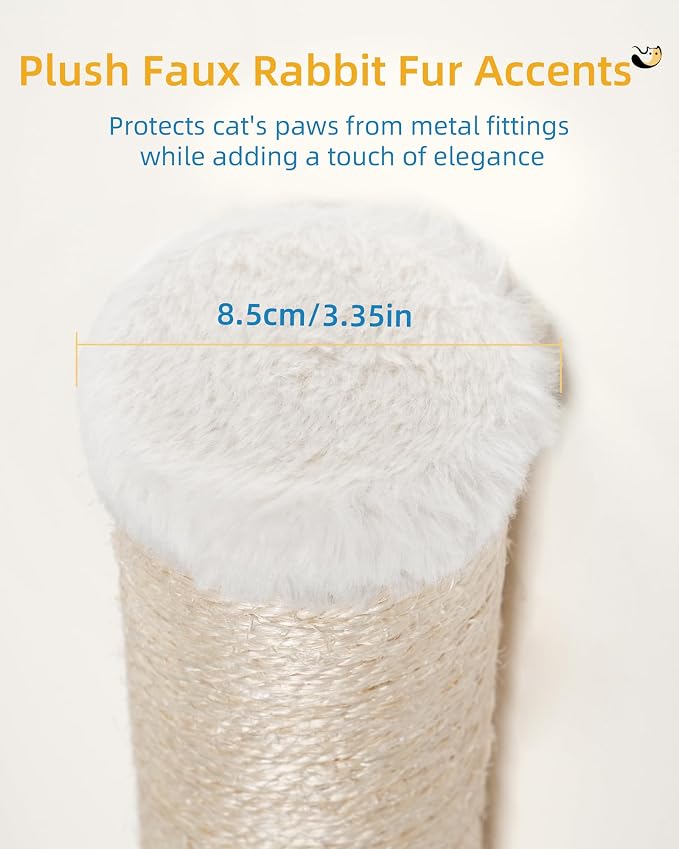 68" Cat Wall Scratcher, 2-Pcs of 34inch Tall Sisal Scratching Posts, Wall - Image 7