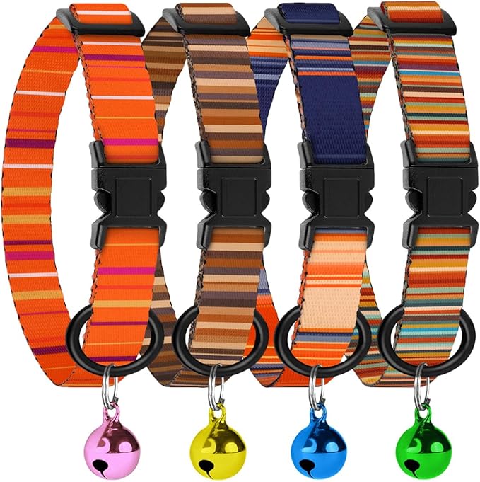 4PCS Breakaway Cat Collars by BUDKAS