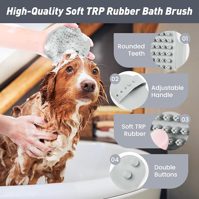 Pet Shower & Bath Supplies，Dog Shampoo Brush Set - Image 5