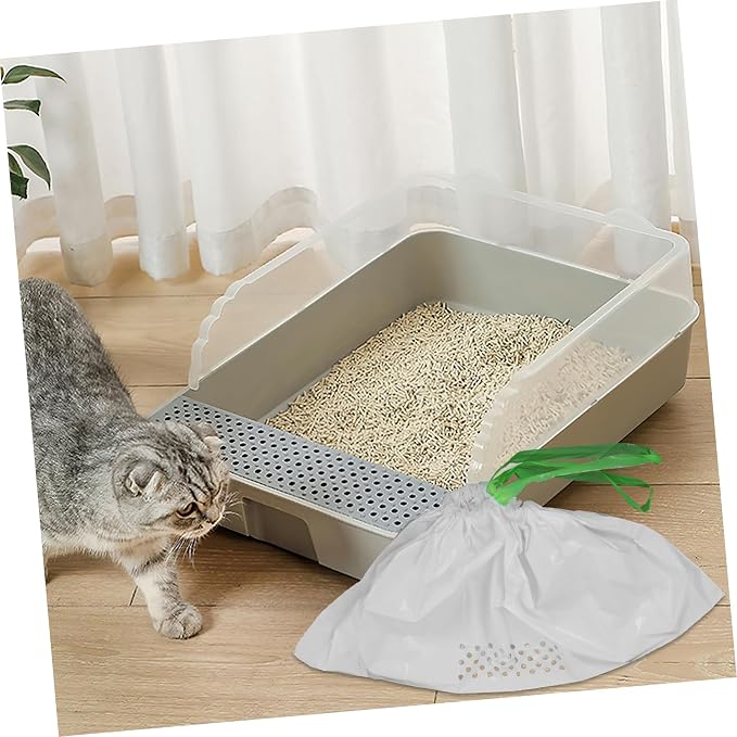 7Pcs Cat Litter Filtering Pouch Durable White Cat Litter Supplies - Image 5