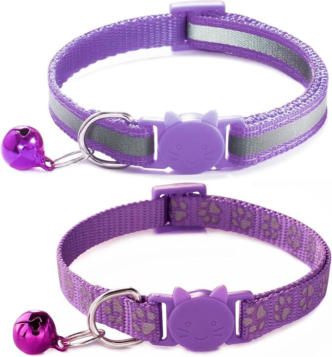 Purple Break Away Cat Collar by YOUALSO