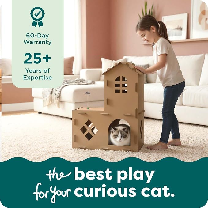 FurHaven Townhouse Multi-Level Cardboard Cat House - Image 9
