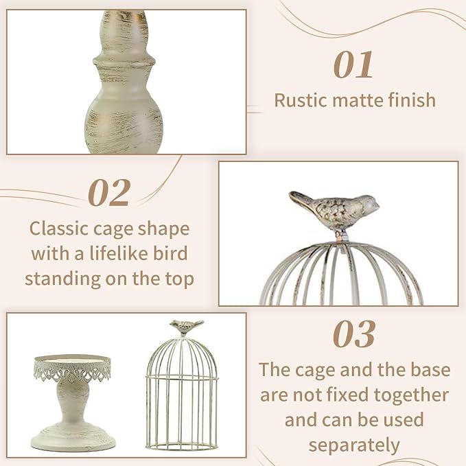 Birdcage Candle Holder Decorative Bird Cages - Image 4