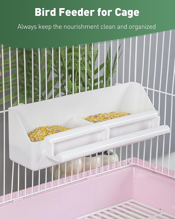 Pawfly 1 Pack Bird Feeder for Cage Hanging Plastic Feeder - Image 7