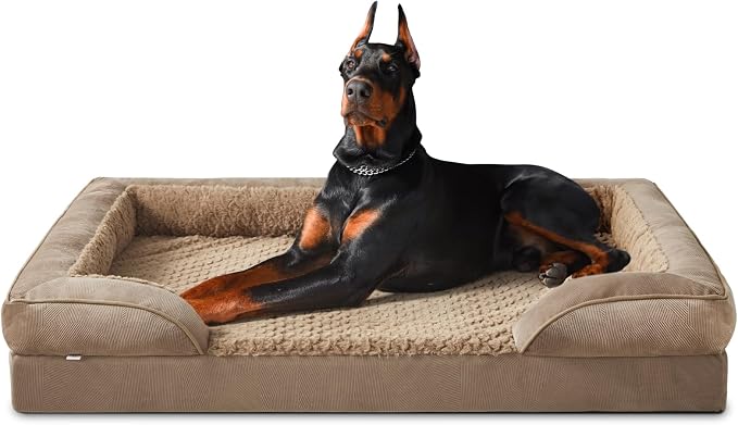 INVENHO Orthopedic Extra Large Dog Bed, XXL Waterproof Dog Sofa, Egg-Crate Foam by INVENHO