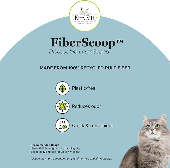 Kitty Sift FiberScoop Disposable Litter Scoop, Plastic-Free & Sustainable - Image 11