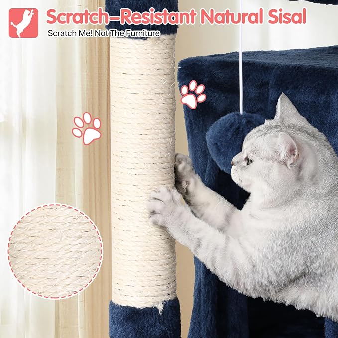 70in Cat Tree Cat Climbing Tower - Image 4