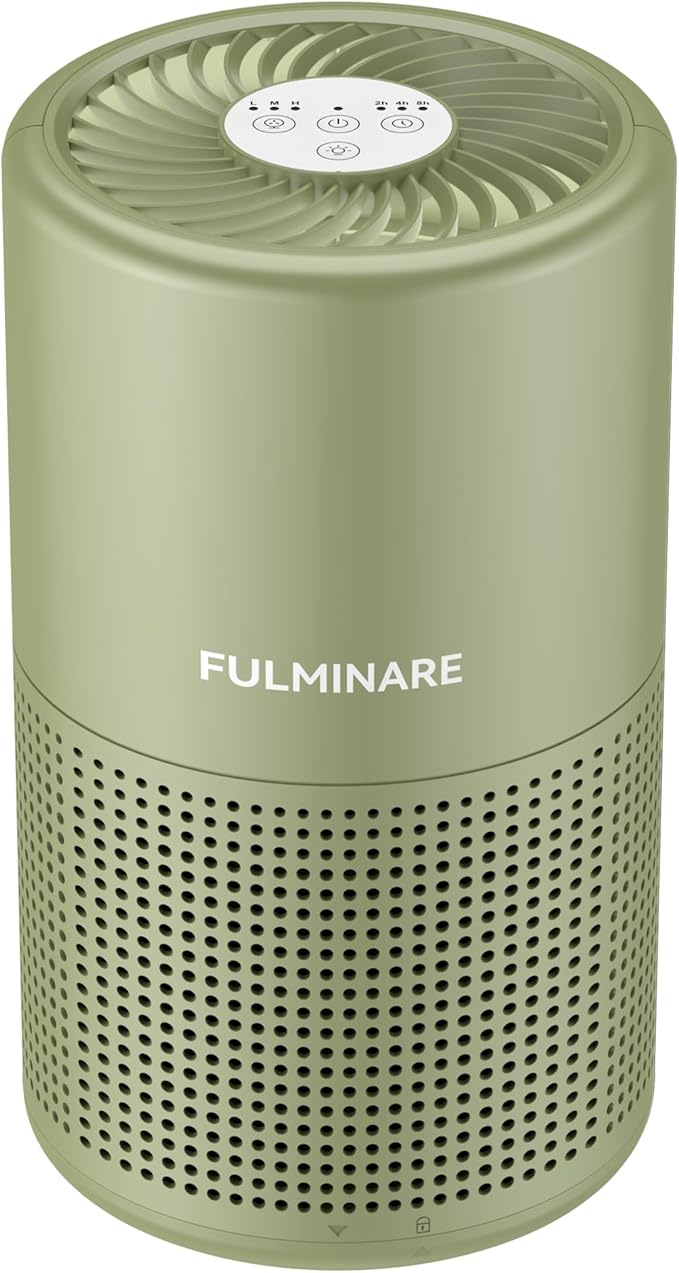 FULMINARE Air Purifiers for Home Bedroom H13 HEPA Air Purifier, 3 Speeds by PureAirPowerfulSound