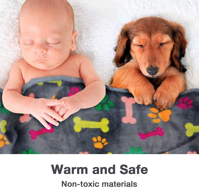 Allisandro Luxurious Dog Blanket, 350 GSM Super Fuzzy Microplush Fleece Pet - Image 6