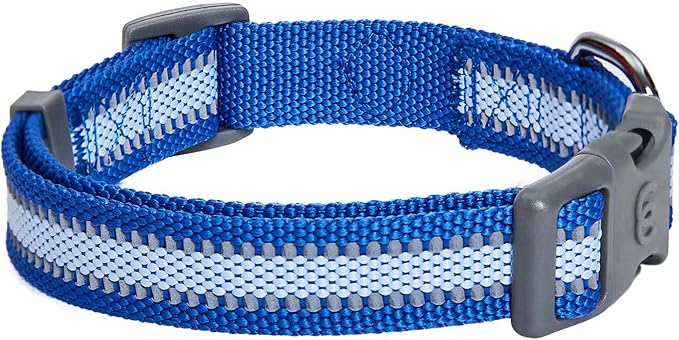Blueberry Pet Medium Dog Collar in Reflective Navy Blue | Adjustable Classic - Image 2