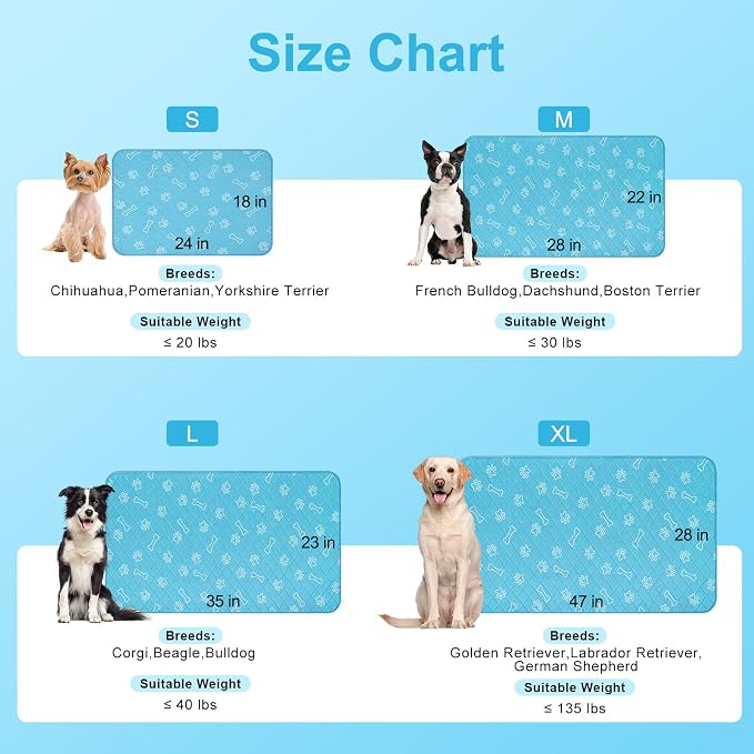 BEAUTYZOO Upgraded Dog Self Cooling Mat Ice Silk Chill Pads - Image 8