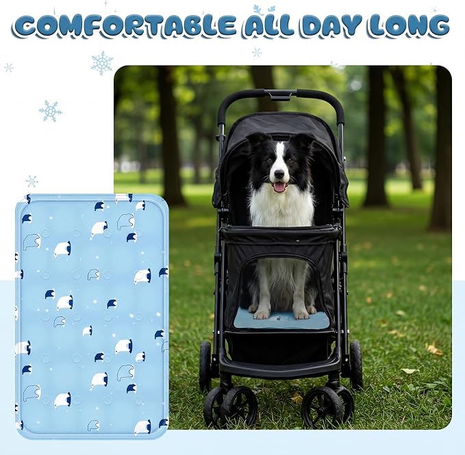 Nuanchu Dog Stroller Cooling Mat Waterproof Outdoor Pet Cooling Mat Washable - Image 4