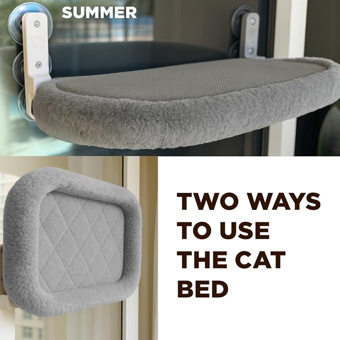 Cat Window Perch – Strong 6 Suction Cup Foldable Cat Hammock Bed - Image 5