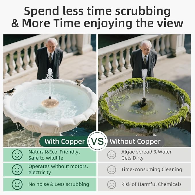 Bird Bath Copper Disk, Pure Copper Bird Bath Purification Disc, Save Cleaning - Image 4
