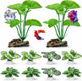 10-Pack Betta Fish Tank Decorations Silk Aquarium Plants by UreverFins