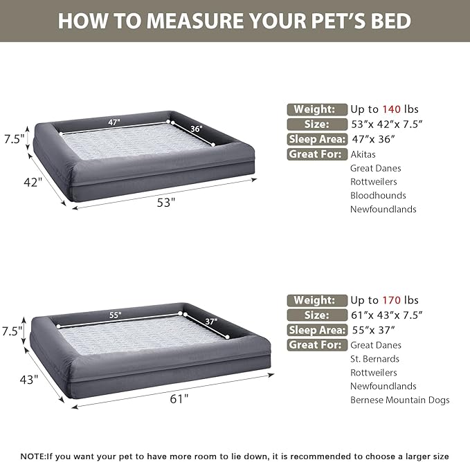 WNPETHOME XXXL Big Dog Bed, Washable Dog Couch - Image 3