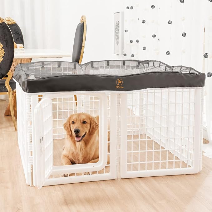 PJYuCien Dog Playpen Mesh Top Cover, Fits 24 Inch 8 Panels Regular Square - Image 6