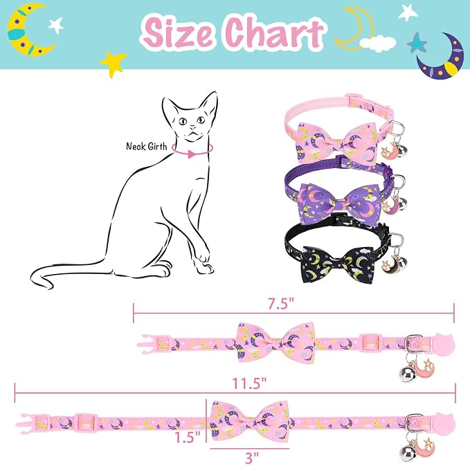 SCENEREAL Cat Collar Breakaway 3 Pack - Image 2