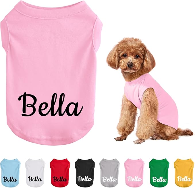 Custom Dog T-Shirts with Name for Pet Dogs, Breathable Personalized Print or by DegGod