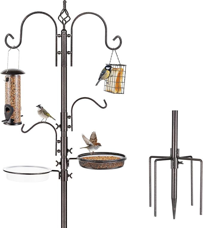 ERYTLLY Bird Feeding Station Kit Bird Feeder Pole Wild Bird Feeder Hanging Kit by ERYTLLY