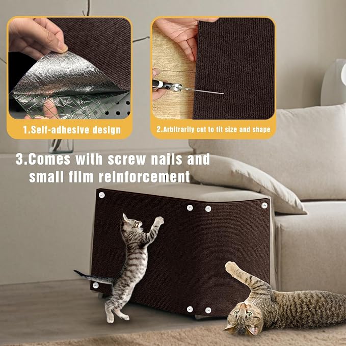Cat Scratch Mat, Couch Protector from Cats Claw, Cat Scratch Furniture - Image 3