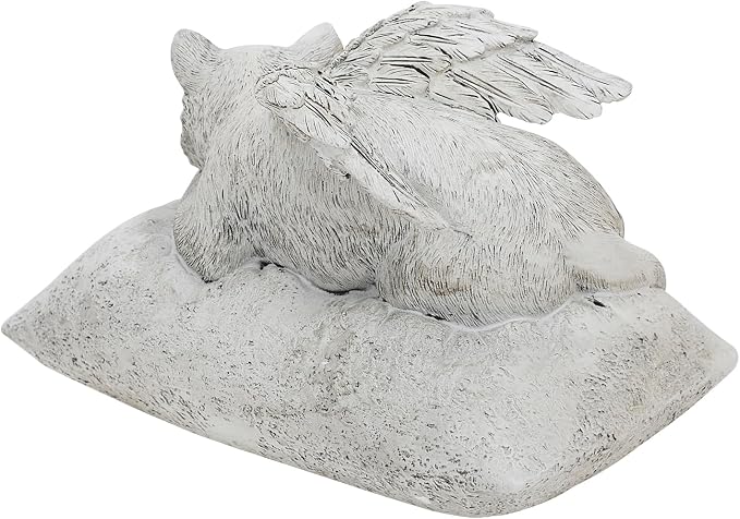 Holiberty Cat Angel Figurine Memorial Pet Stone Statue - Image 7