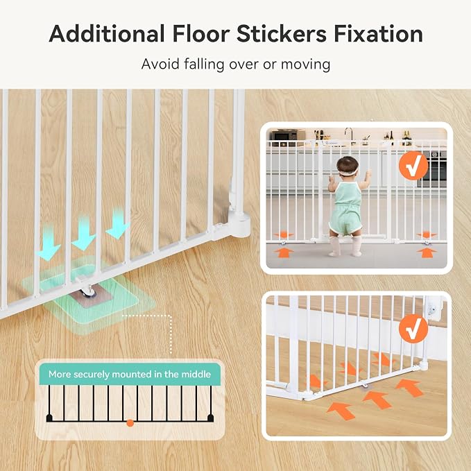 COMOMY 80" Extra Wide Baby Gate, Dog Gate - Image 6