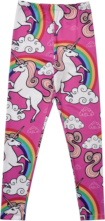 Girl Unicorn Leggings Kid Rainbow Print Legging Tights Trousers Slim Long Pants by Jxstar