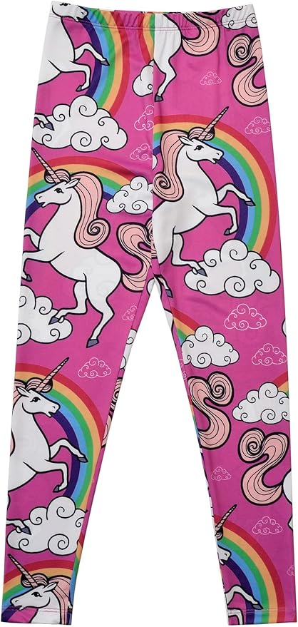Girl Unicorn Leggings Kid Rainbow Print Legging Tights Trousers Slim Long Pants by Jxstar