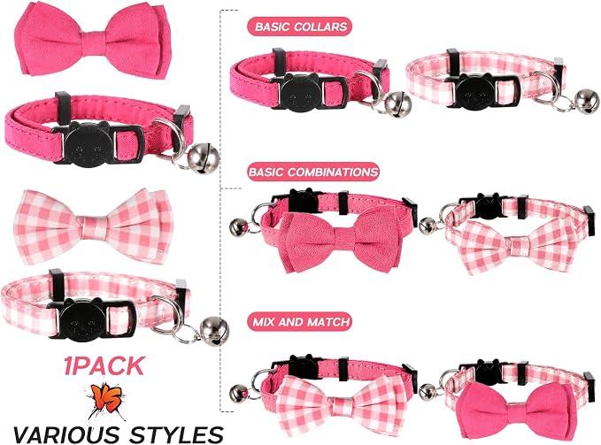 Sliverdew 2 Pcs Kitten Bow Tie Collar - Image 2