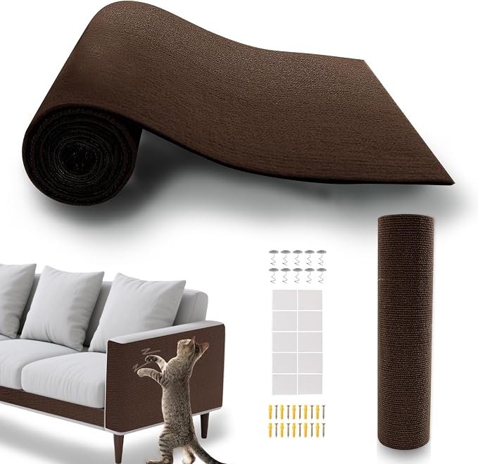 ASENKU Cat Scratch Furniture Protector, Trimmable Self-Adhesive Couch Protector by ASENKU