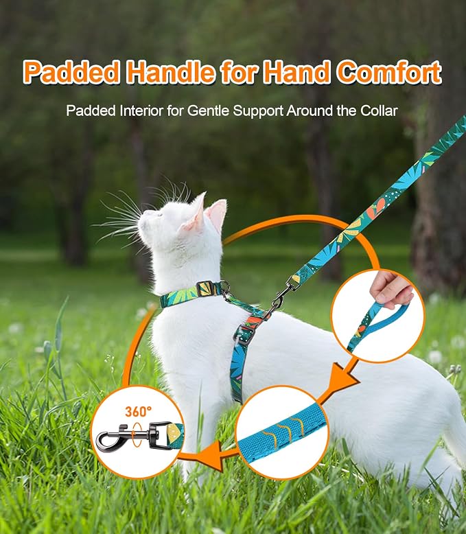 Halypet Cat Harness and Leash Set, Escape Proof Cat Harness, Soft Comfortable - Image 5
