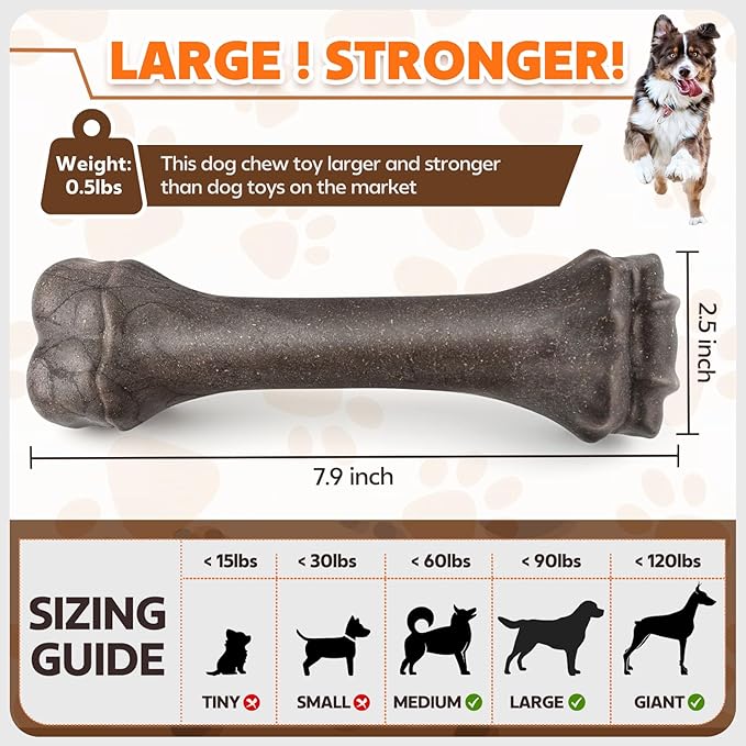 Dog Toys for Aggressive Chewers, Indestructible Bones Toy for Aggressive Chewers - Image 2