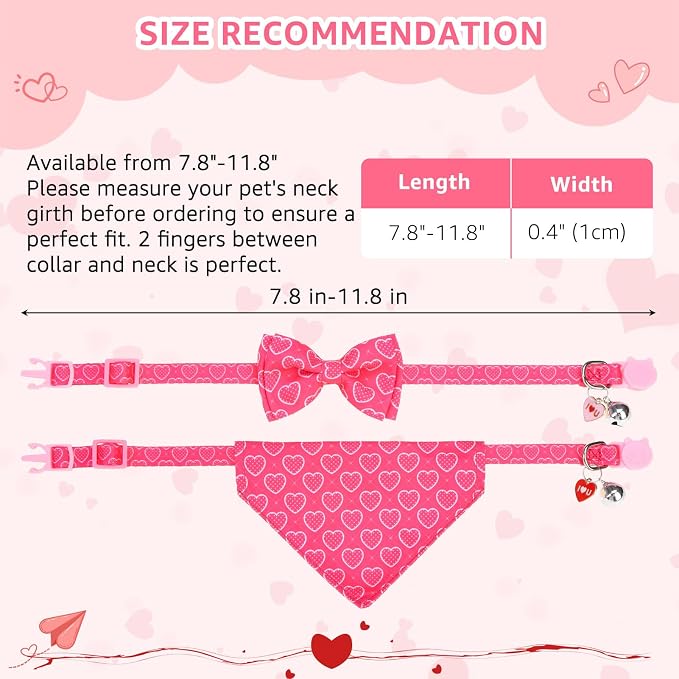 SCENEREAL Valentine's Day Cat Bandana Collars - Image 6