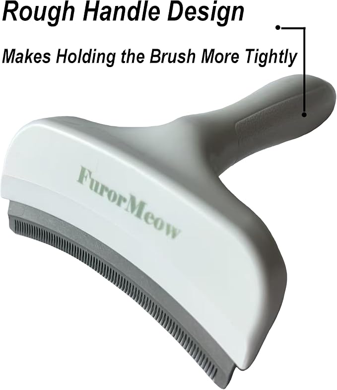 Pet Deshedding Tool with Curve Blade, Cat Grooming Brush, Tight V-shaped Teeth - Image 5