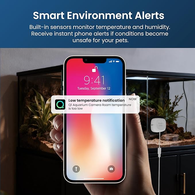 3MP 2K Aquarium & Terrarium Pet Camera.Magnetic Install &Close-Focus Lens - Image 5