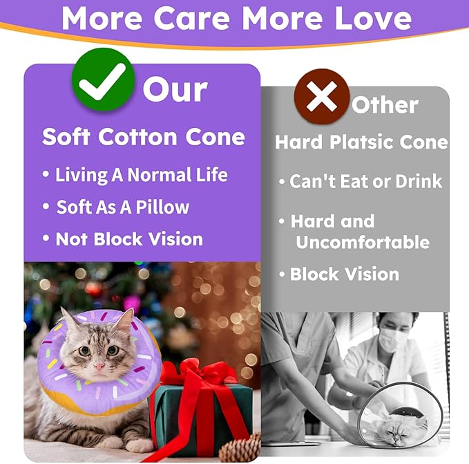 Cat Cone Collar Soft, Cat Recovery Collar - Image 6