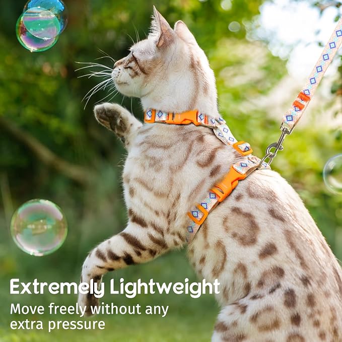 Dooradar Cat Harness and Leash, Escape Proof Adjustable Kitten Vest, - Image 3