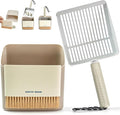 Metal Cat Litter Scooper with Holder, Stainless Steel Metal Litter Scoop by Accesfire