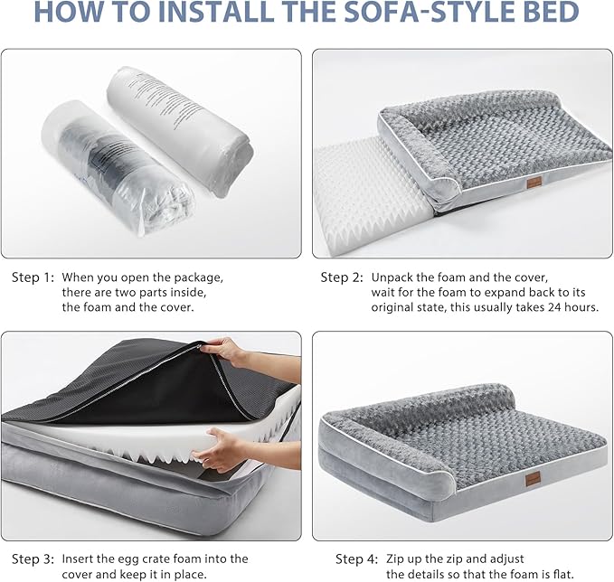 BFPETHOME Orthopedic Dog Beds for Extra Large Dogs, Waterproof Sofa XXL Dog Bed - Image 5