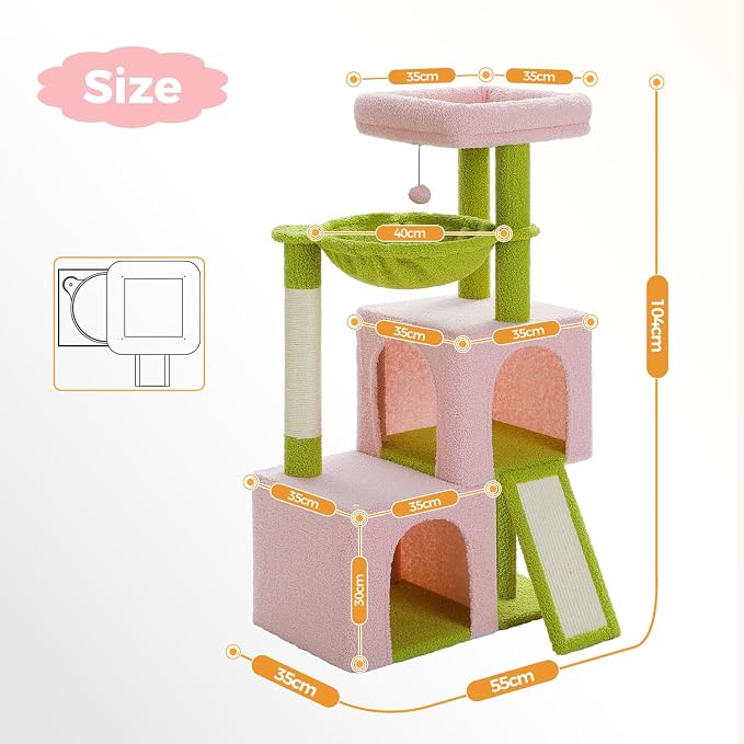 PAWZ Road Large Cat Tree, 41 Inches Multi-Level Cat Tower - Image 2