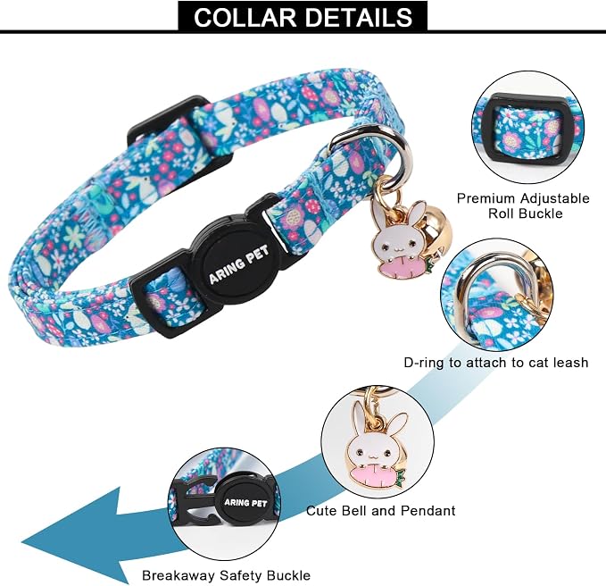 ARING PET 2 Pack Easter Dog Cat Collars, Cute Breakaway Kitten Small Easter Egg - Image 3