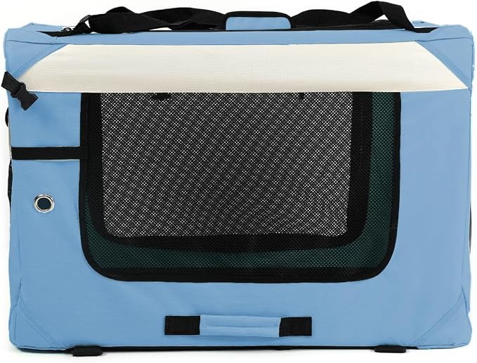 Large Cat Carrier Collapsible Travel Dog Crate Portable Soft-Sided Pet Kennel - Image 3